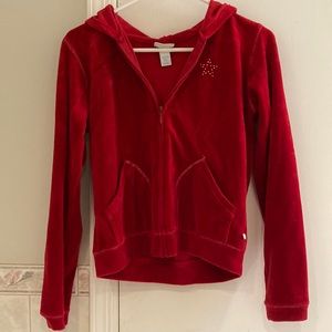 Children hooded zip up sweatshirt